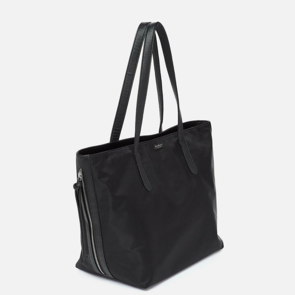 Botkier New York Bond Black Nylon Compartment Tote Handbag 11.5”L x 12”H x 7.5”D